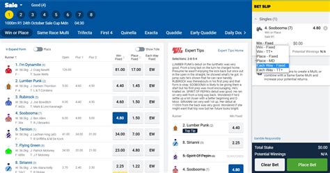 sportsbet each way